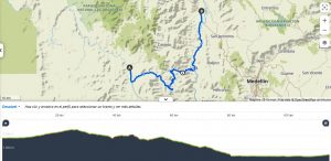 Map Cauca Tour Day 6 - Urrao to Santa Fe